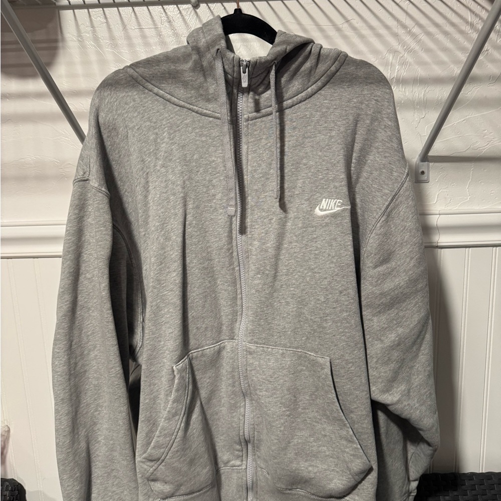 Nike Heather Gray Full-Zip Hoodie